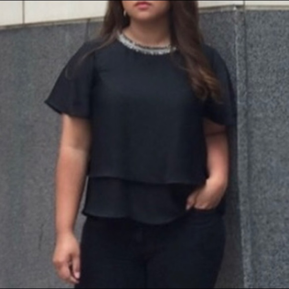 Zara basic black top
